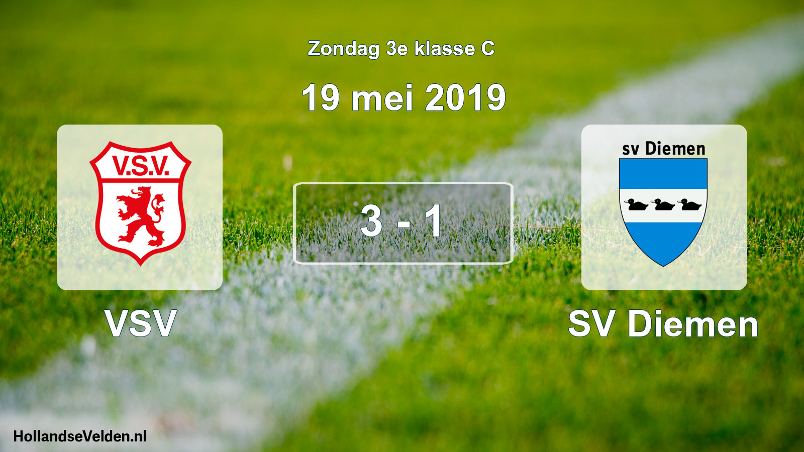 Total number of matches played: VSV - SV Diemen 3 - 1 (19 May 2019)