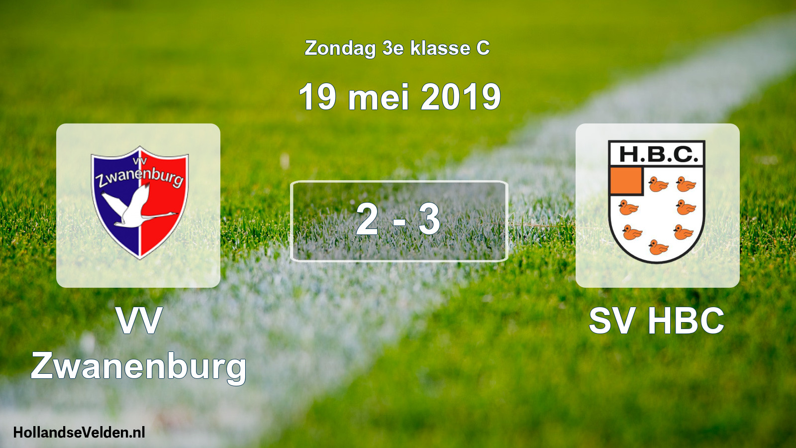 Total number of matches played: VV Zwanenburg - SV HBC 2 - 3 (19 May 2019)