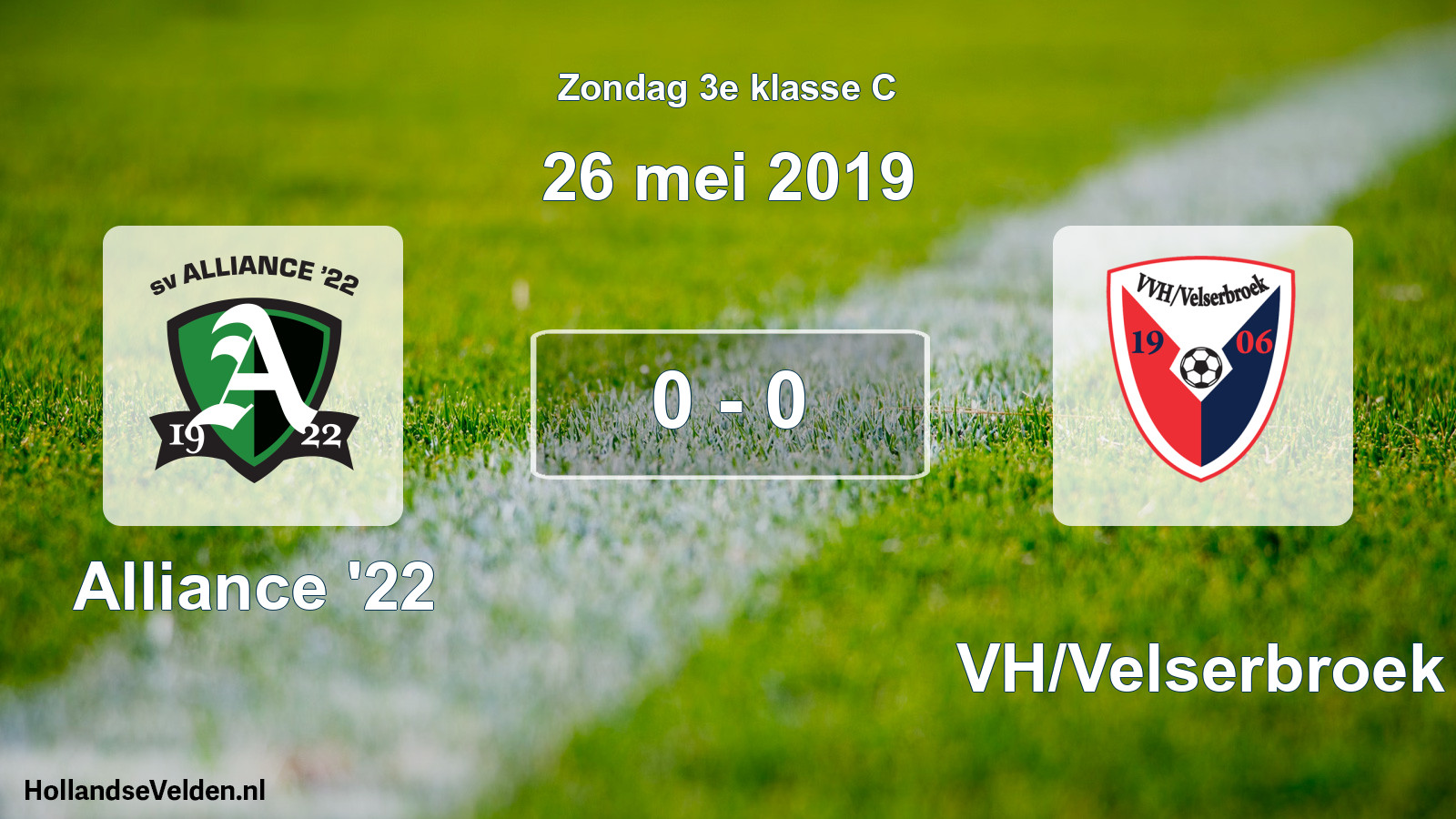 Total number of matches played: Alliance '22 - VVH/Velserbroek 0 - 0 (26 May 2019)