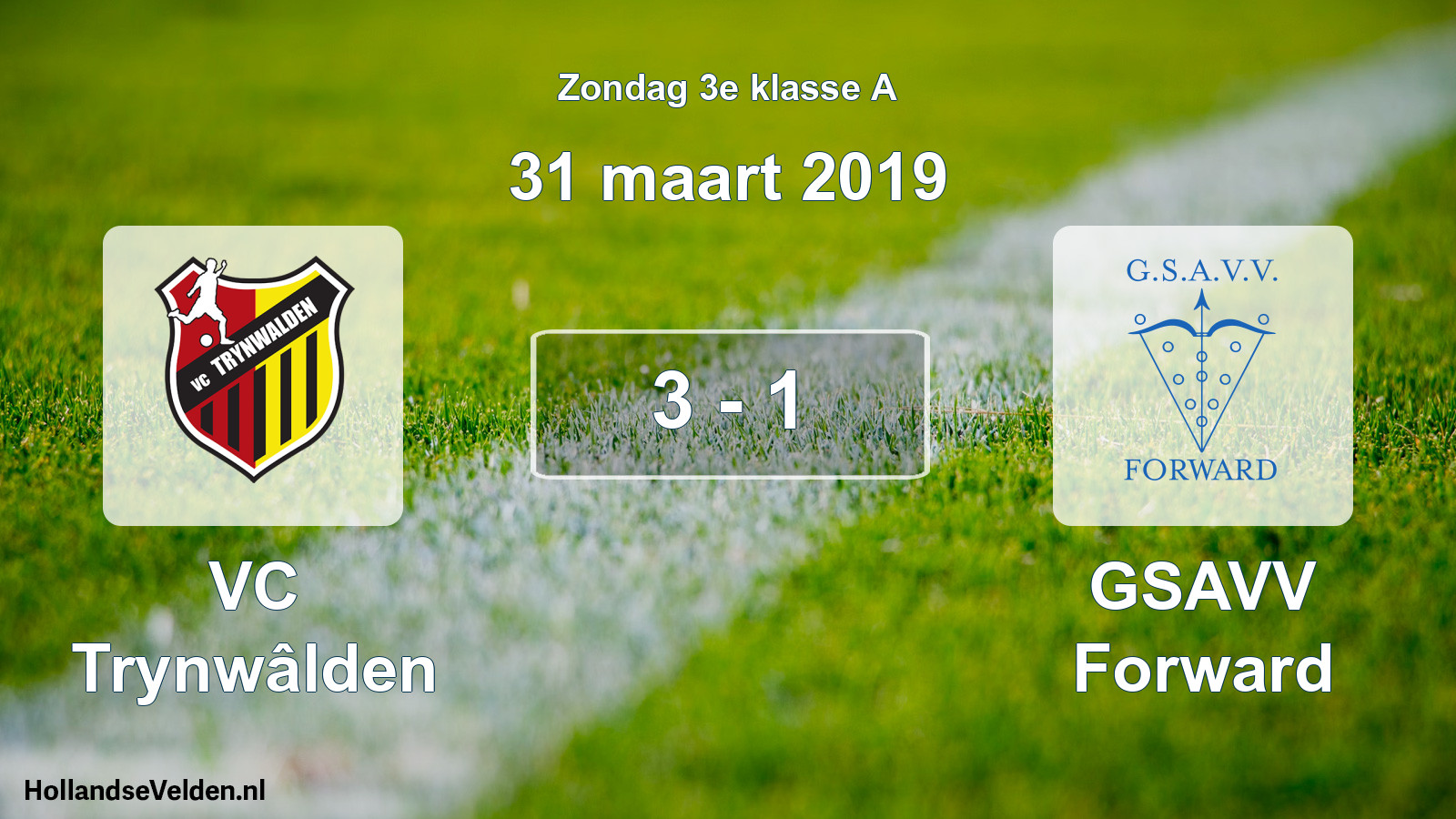 Total number of matches played: VC Trynwâlden - GSAVV Forward 3 - 1 (31 March 2019)
