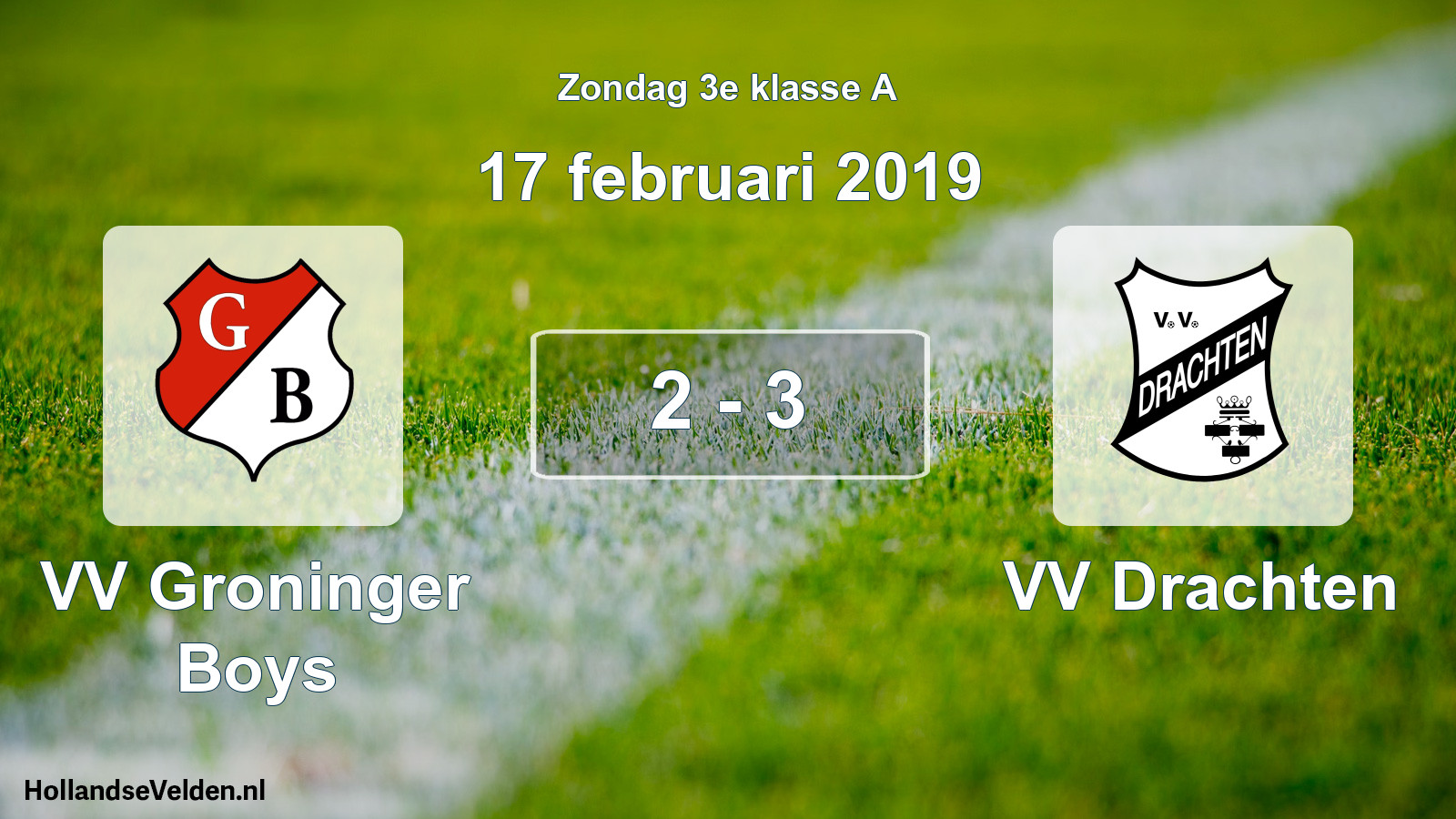 Total number of matches played: VV Groninger Boys - VV Drachten 2 - 3 (17 February 2019)