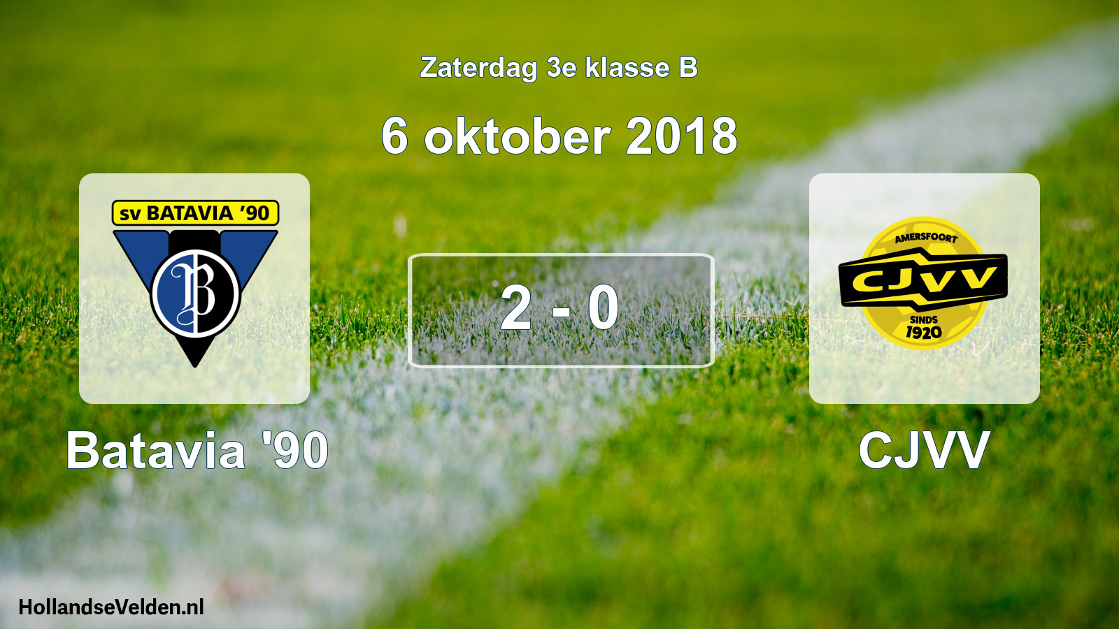 Total number of matches played: Batavia '90 - CJVV 2 - 0 (6 October 2018)