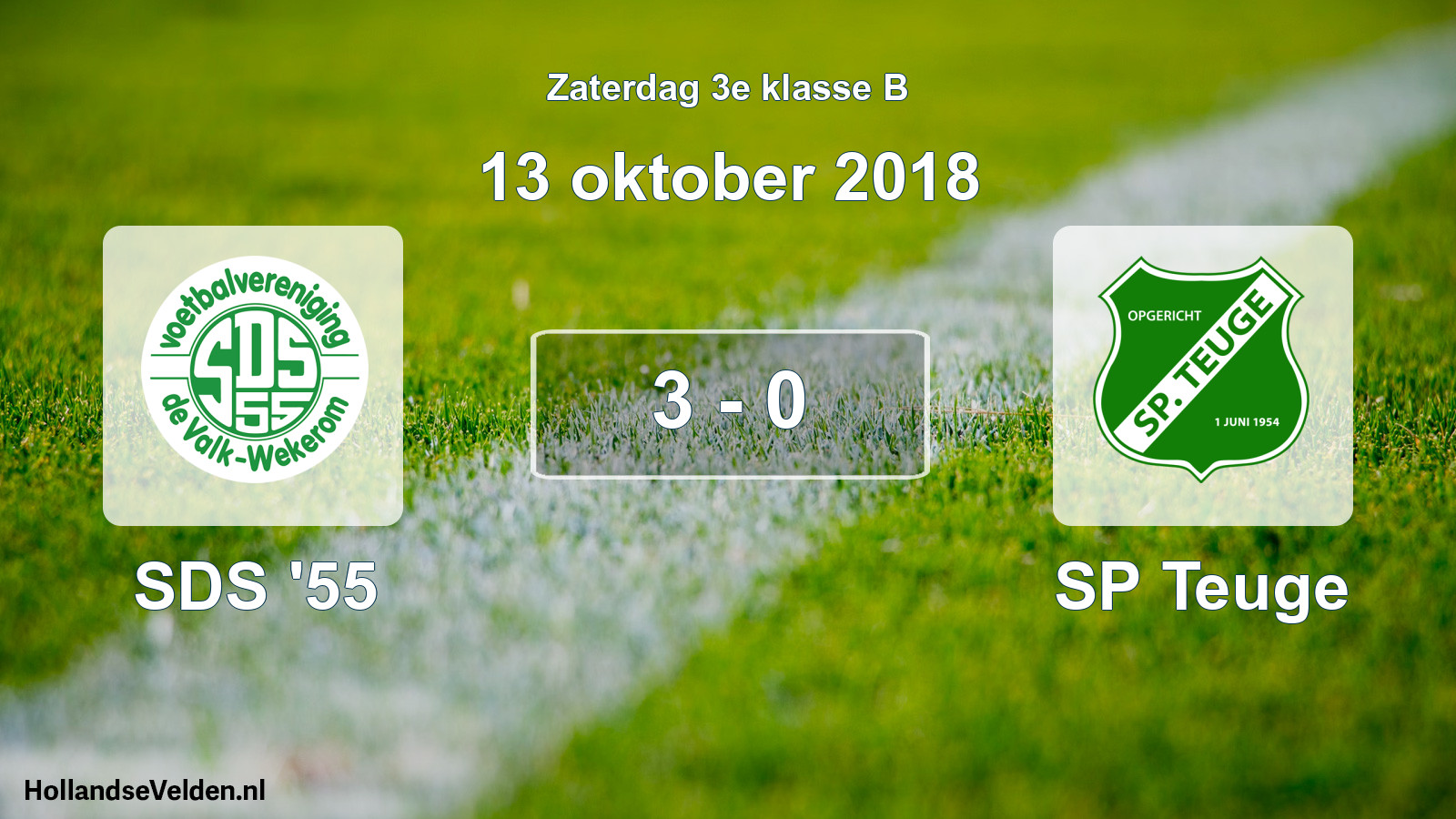 Total number of matches played: SDS '55 - SP Teuge 3 - 0 (13 October 2018)