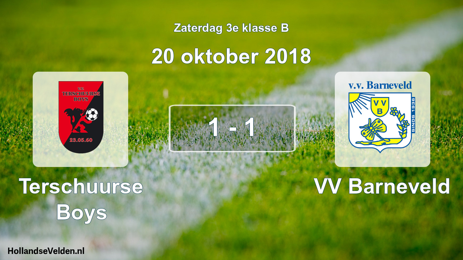 Total number of matches played: Terschuurse Boys - VV Barneveld 1 - 1 (20 October 2018)