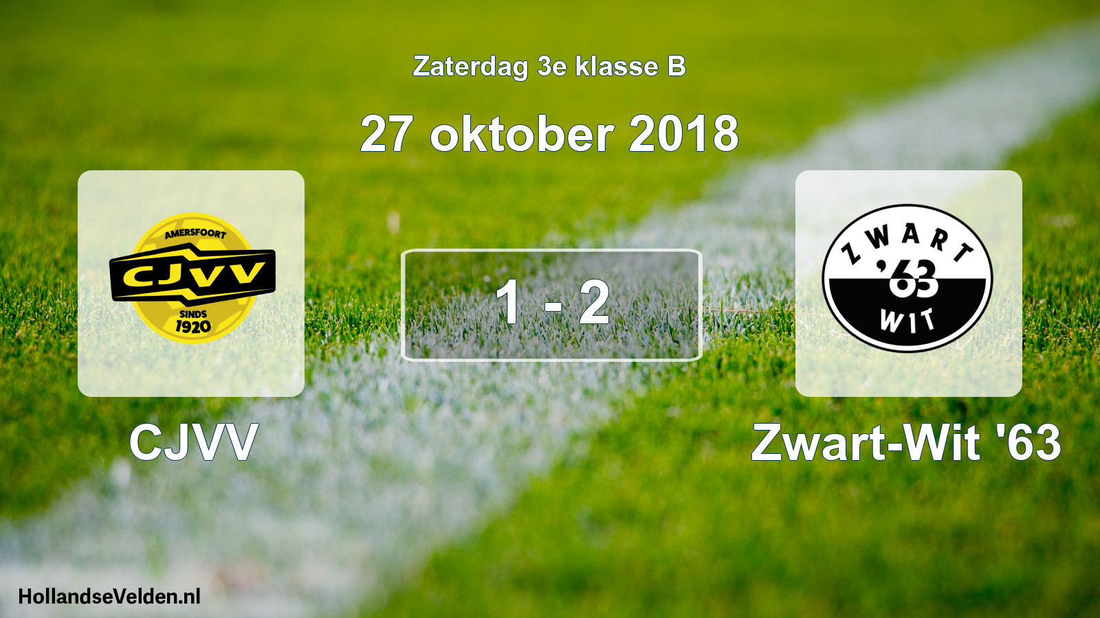 Total number of matches played: CJVV - Zwart-Wit '63 1 - 2 (27 October 2018)