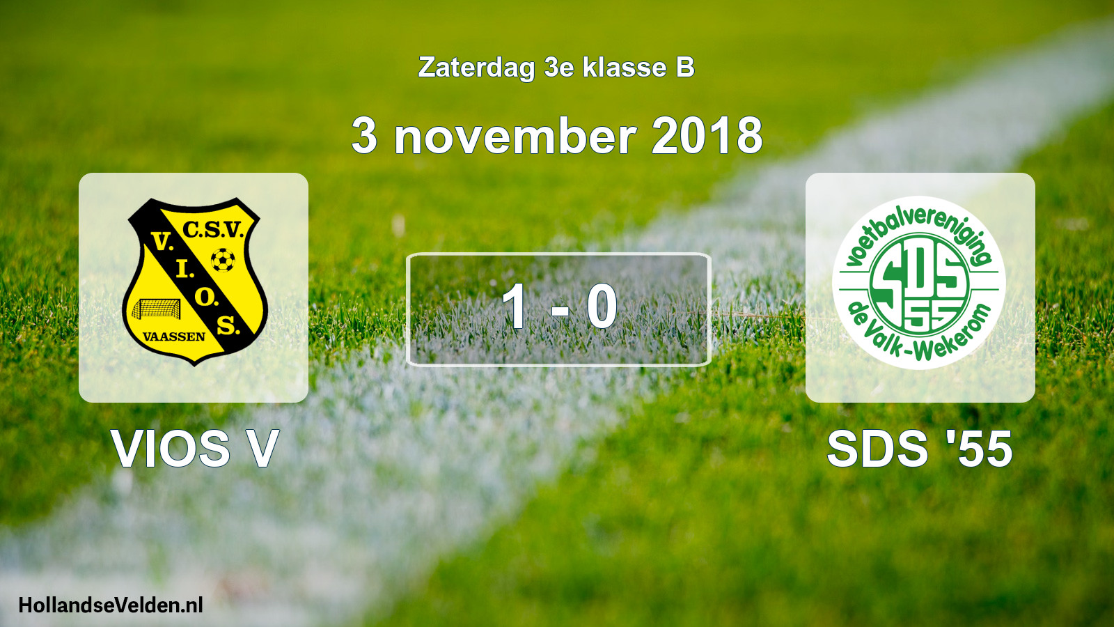 Total number of matches played: VIOS V - SDS '55 1 - 0 (3 November 2018)