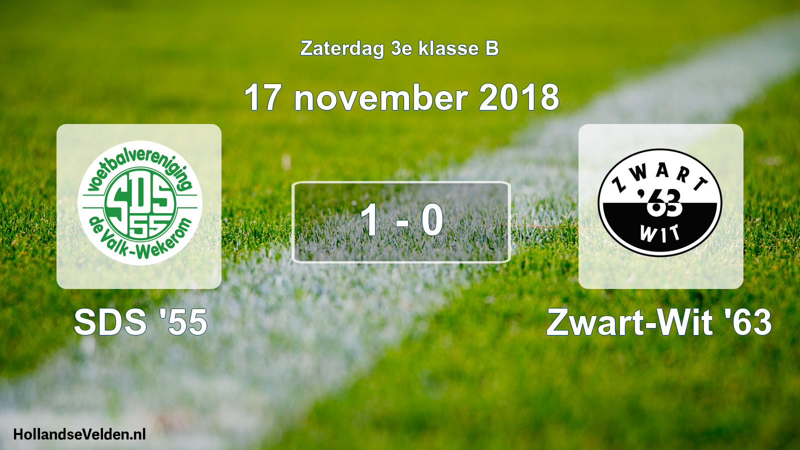 Total number of matches played: SDS '55 - Zwart-Wit '63 1 - 0 (17 November 2018)