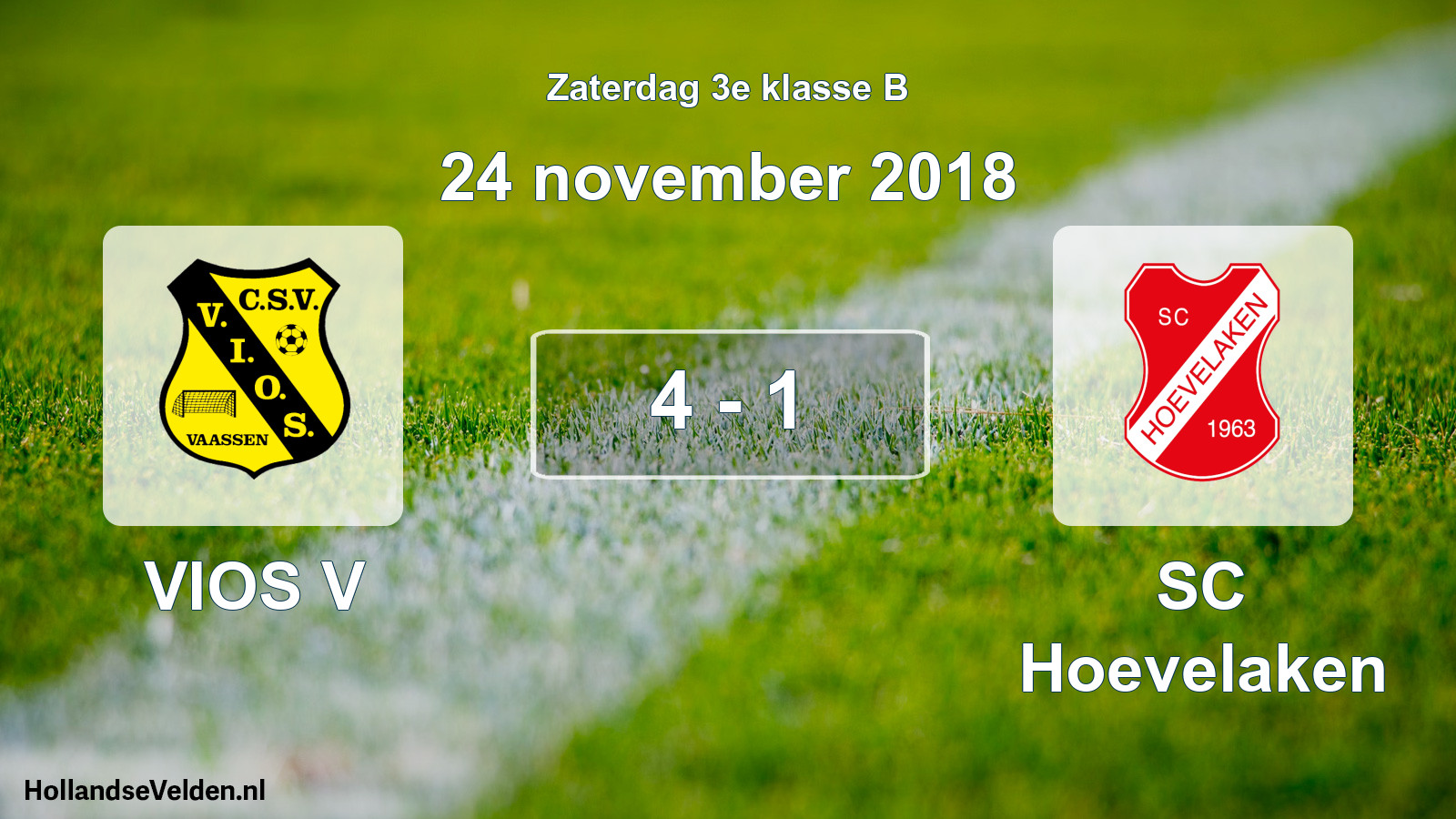 Total number of matches played: VIOS V - SC Hoevelaken 4 - 1 (24 November 2018)
