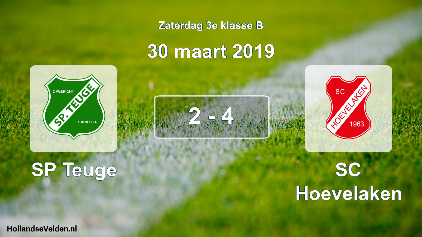 Total number of matches played: SP Teuge - SC Hoevelaken 2 - 4 (30 March 2019)