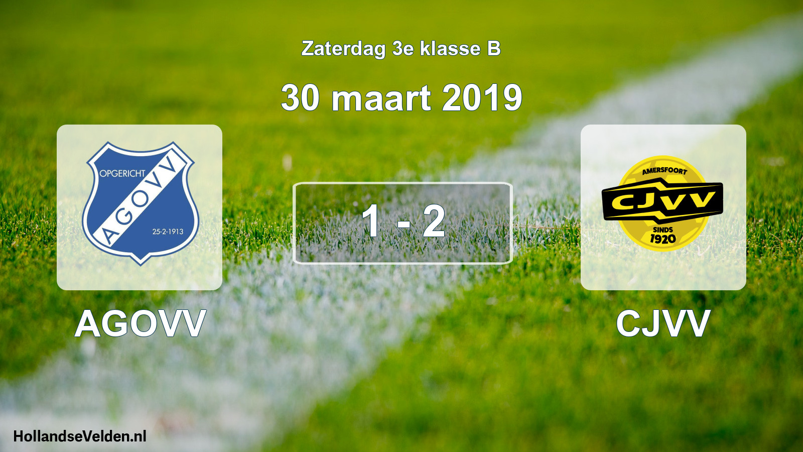 Total number of matches played: AGOVV - CJVV 1 - 2 (30 March 2019)