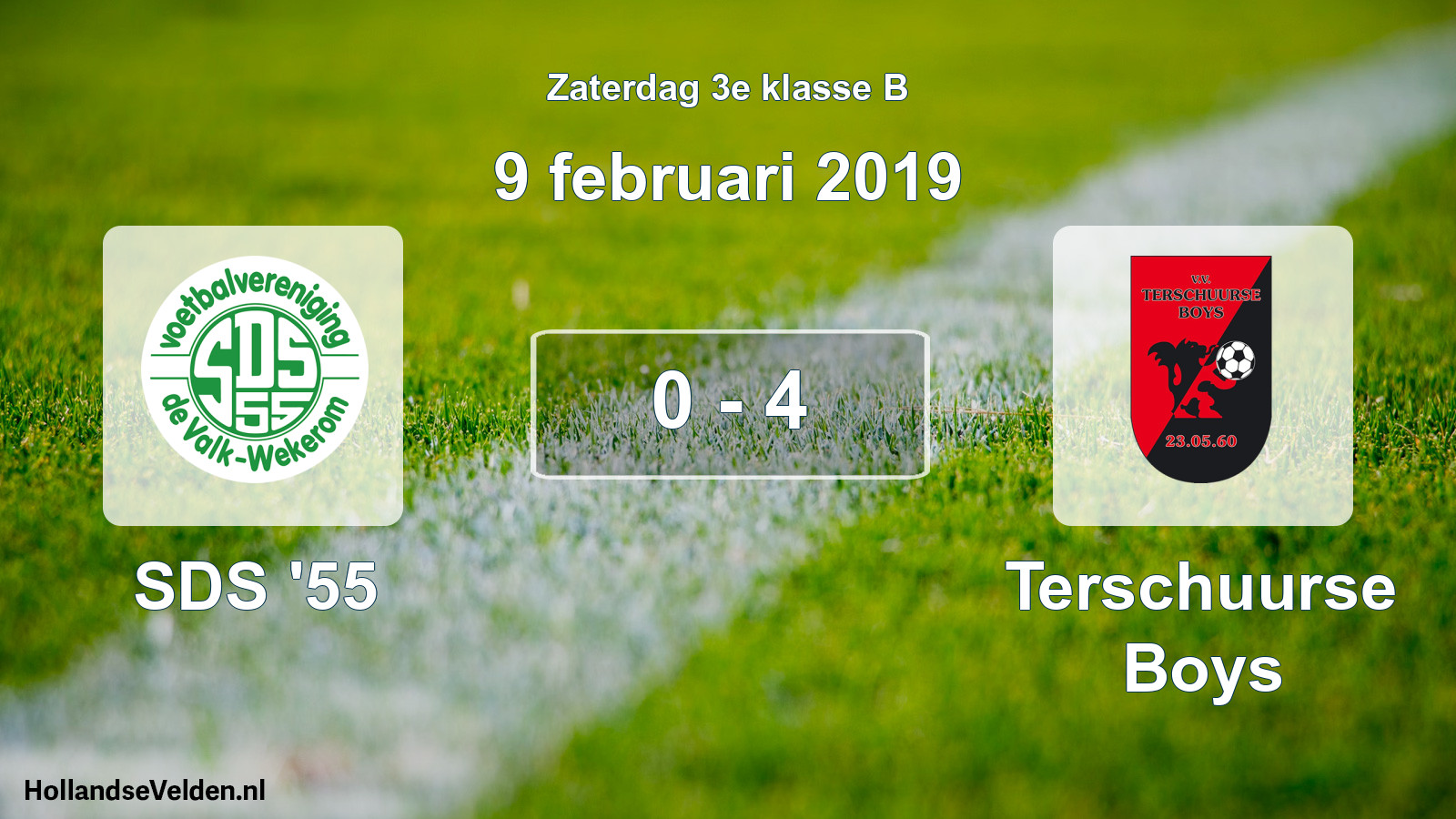 Total number of matches played: SDS '55 - Terschuurse Boys 0 - 4 (9 February 2019)