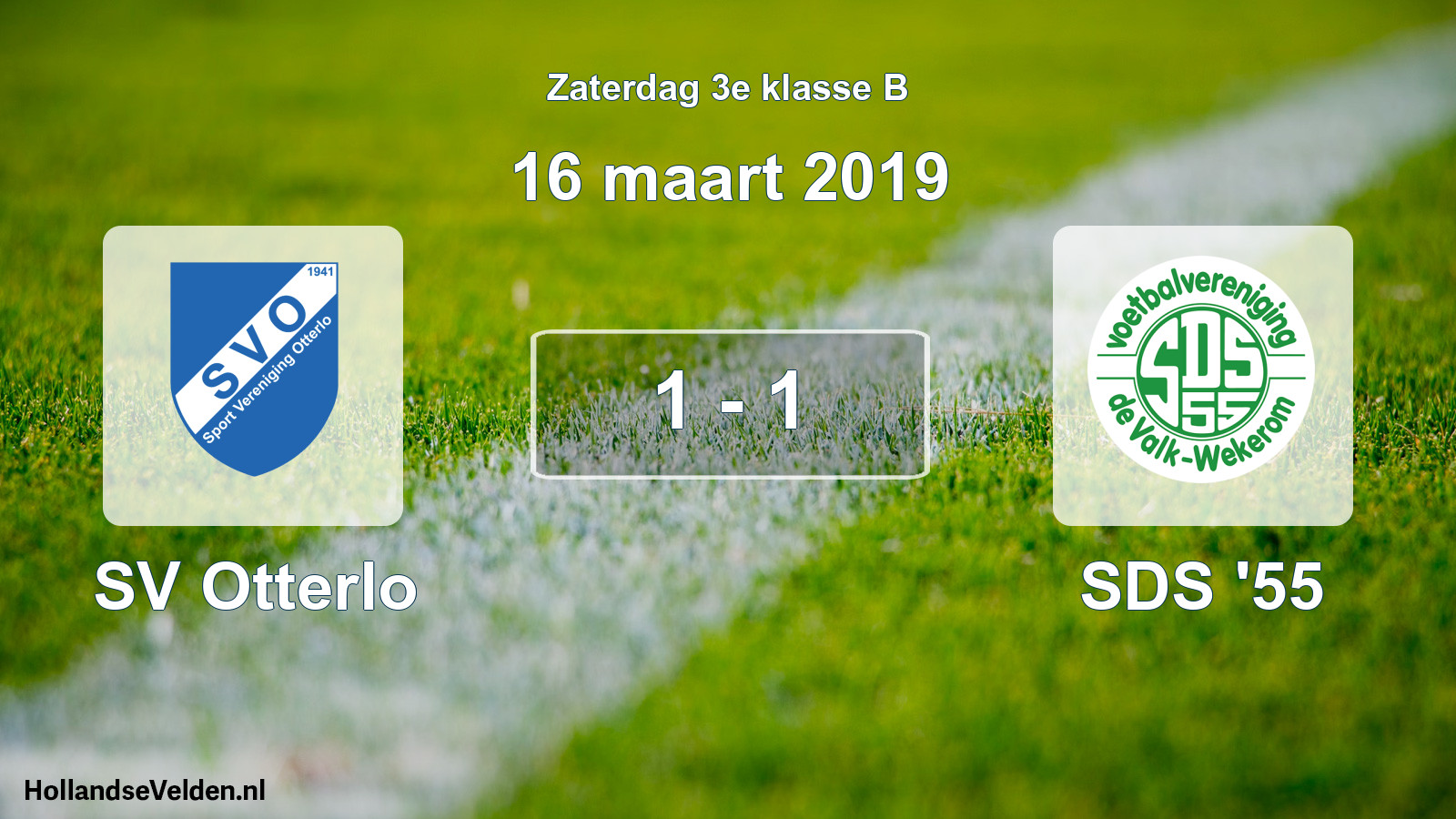 Total number of matches played: SV Otterlo - SDS '55 1 - 1 (16 March 2019)