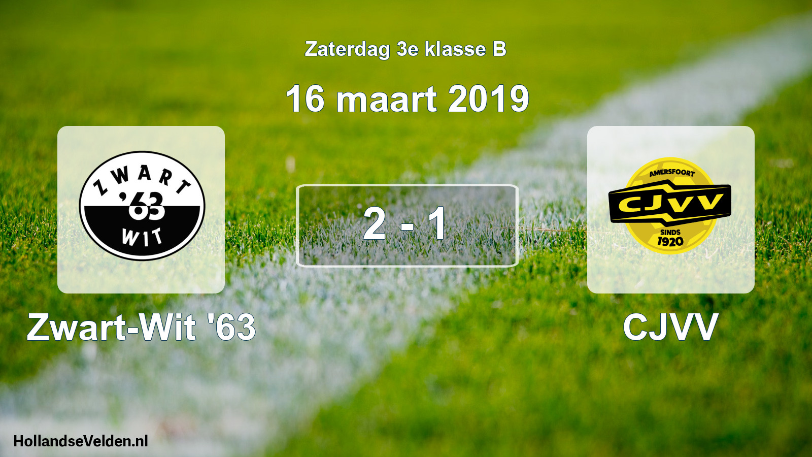 Total number of matches played: Zwart-Wit '63 - CJVV 2 - 1 (16 March 2019)