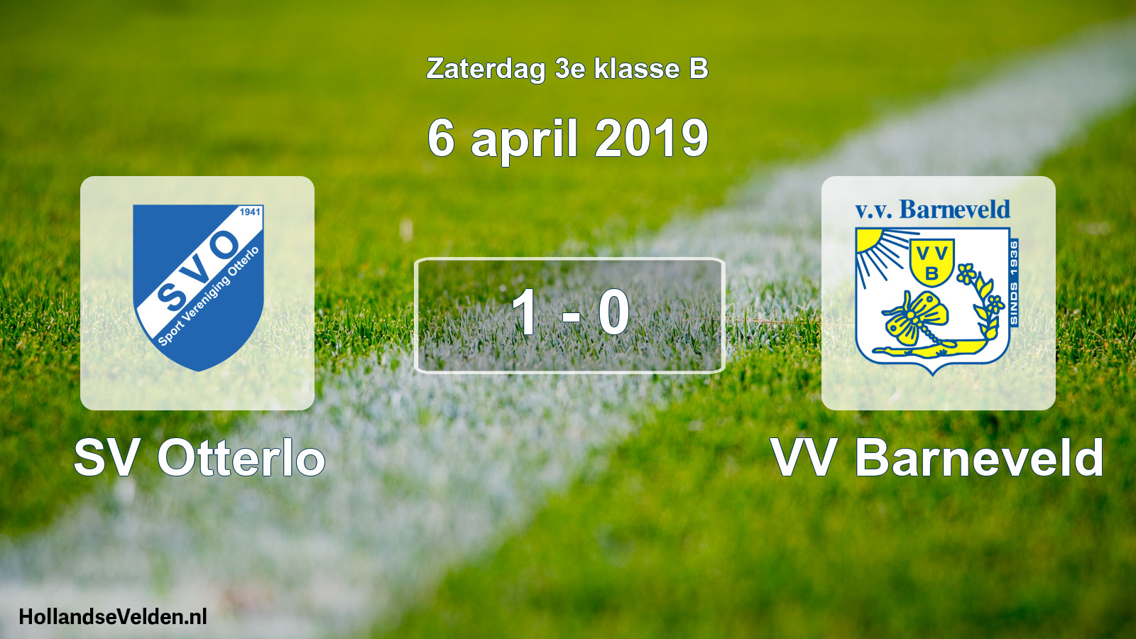 Total number of matches played: SV Otterlo - VV Barneveld 1 - 0 (6 April 2019)