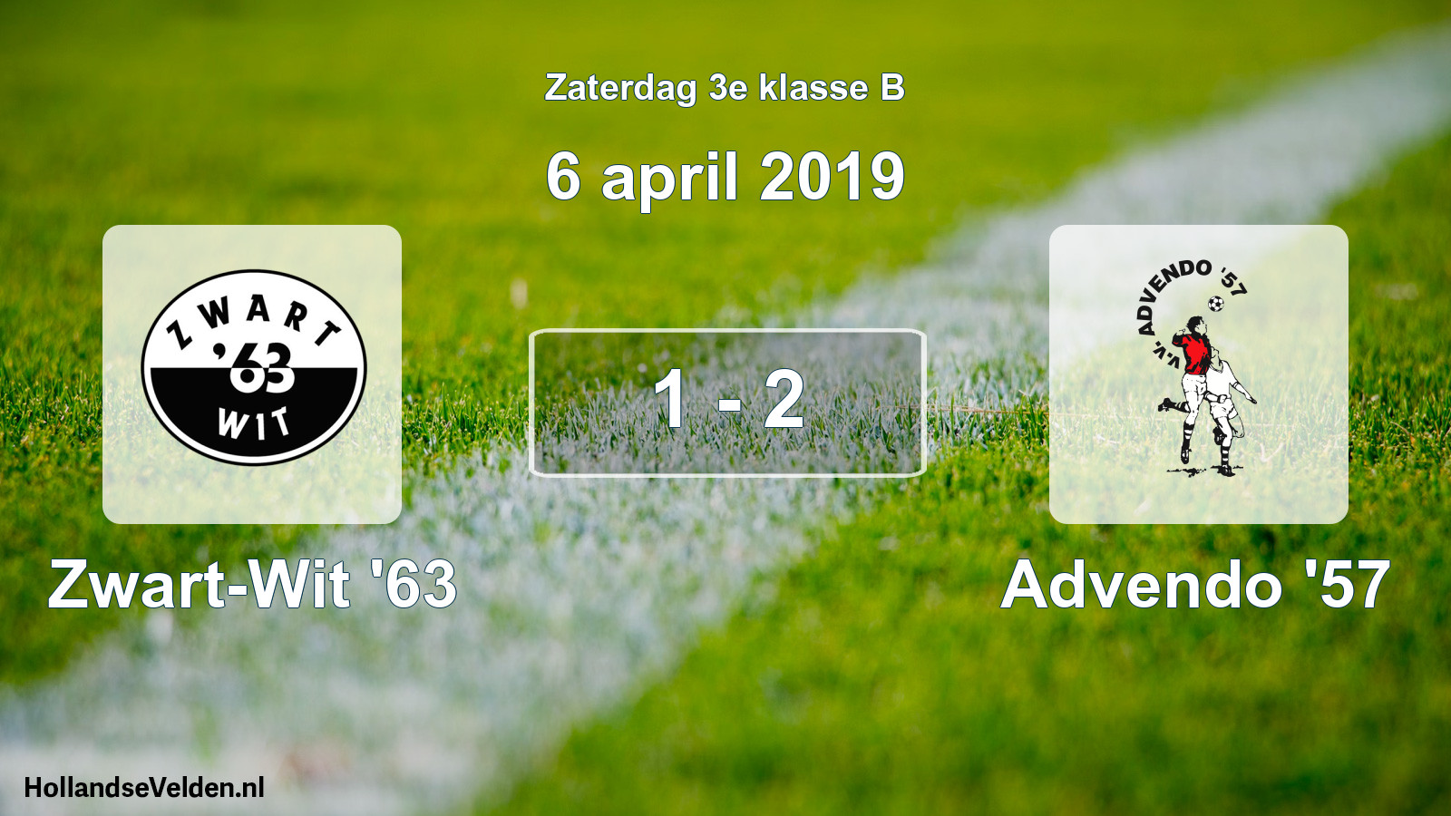 Total number of matches played: Zwart-Wit '63 - Advendo '57 1 - 2 (6 April 2019)