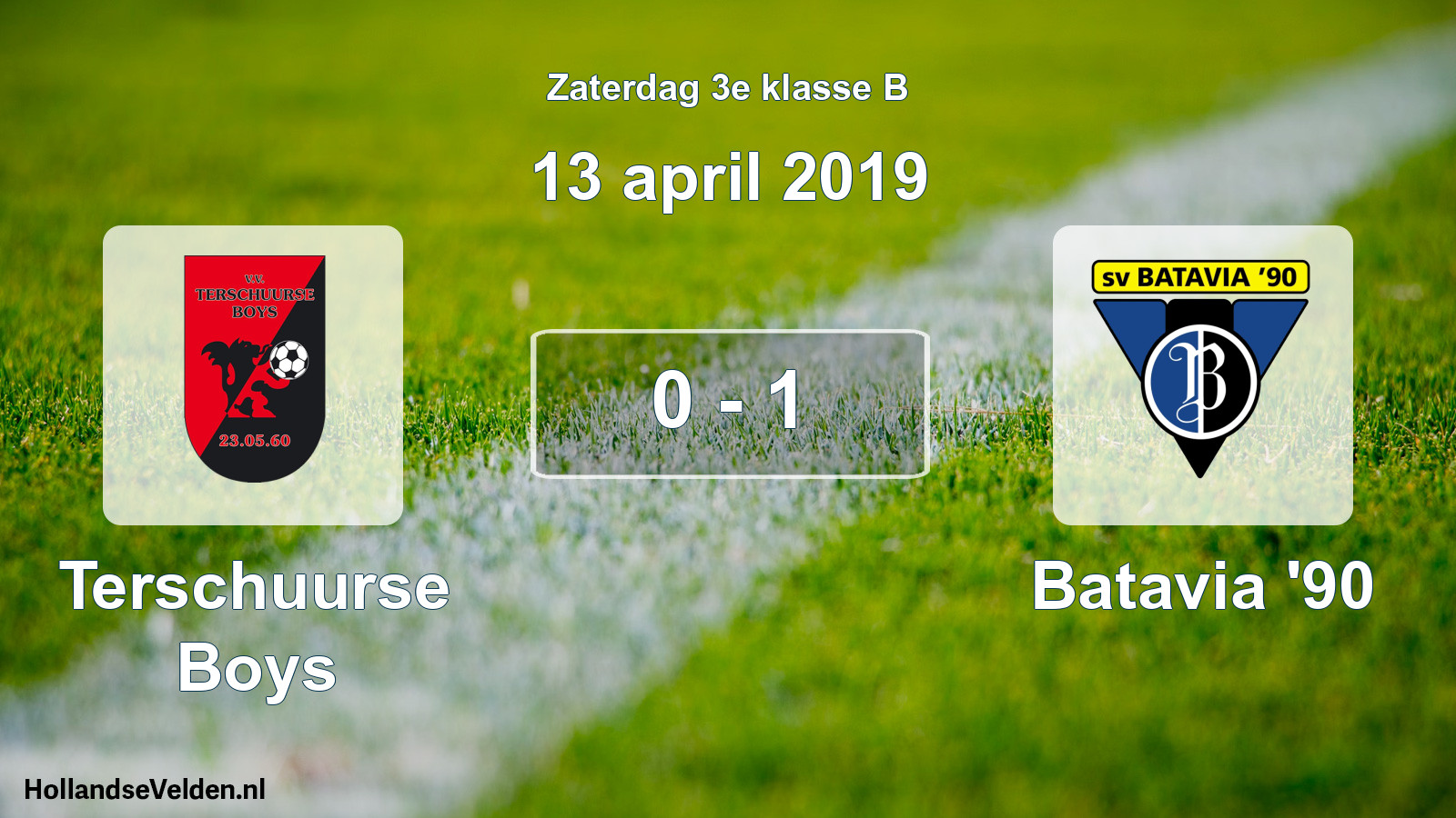 Total number of matches played: Terschuurse Boys - Batavia '90 0 - 1 (13 April 2019)