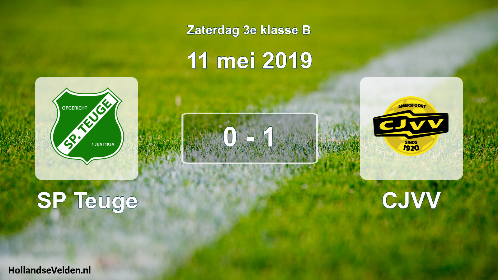 Total number of matches played: SP Teuge - CJVV 0 - 1 (11 May 2019)