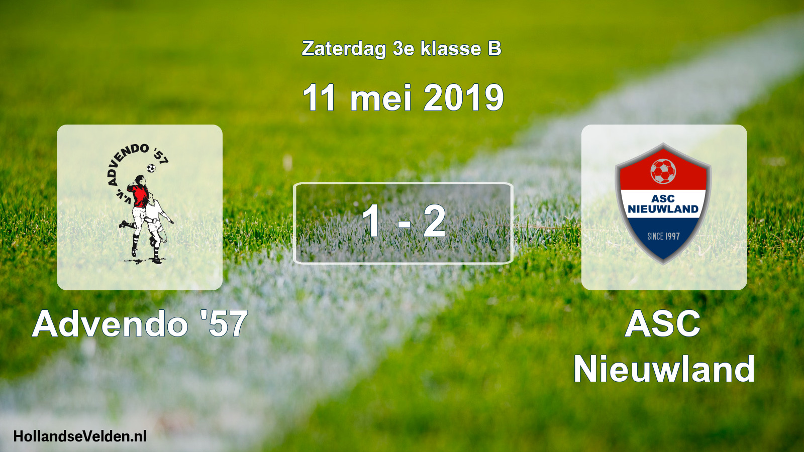 Total number of matches played: Advendo '57 - ASC Nieuwland 1 - 2 (11 May 2019)