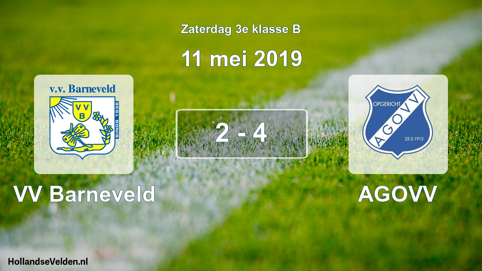 Total number of matches played: VV Barneveld - AGOVV 2 - 4 (11 May 2019)