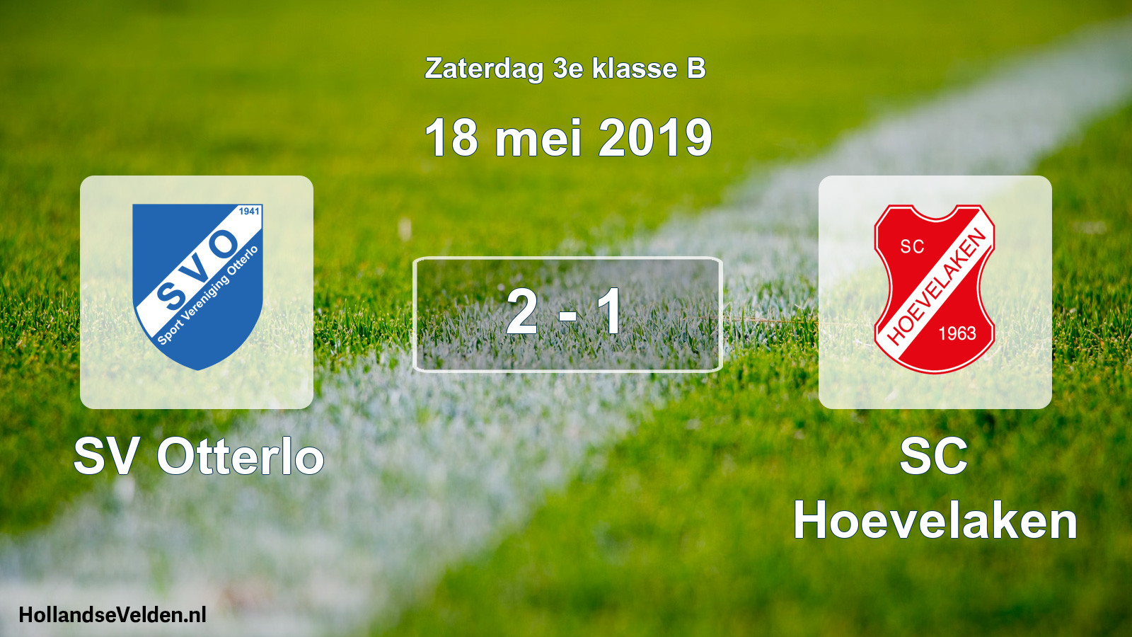 Total number of matches played: SV Otterlo - SC Hoevelaken 2 - 1 (18 May 2019)