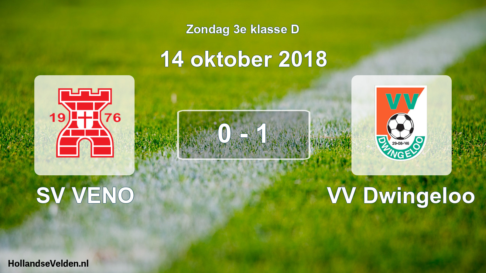 Total number of matches played: SV VENO - VV Dwingeloo 0 - 1 (14 October 2018)