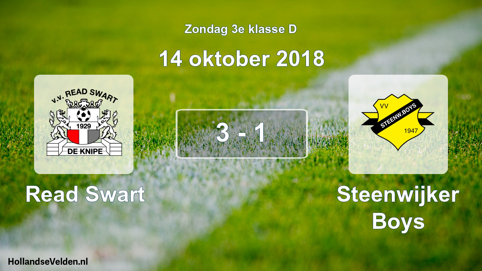 Total number of matches played: Read Swart - Steenwijker Boys 3 - 1 (14 October 2018)