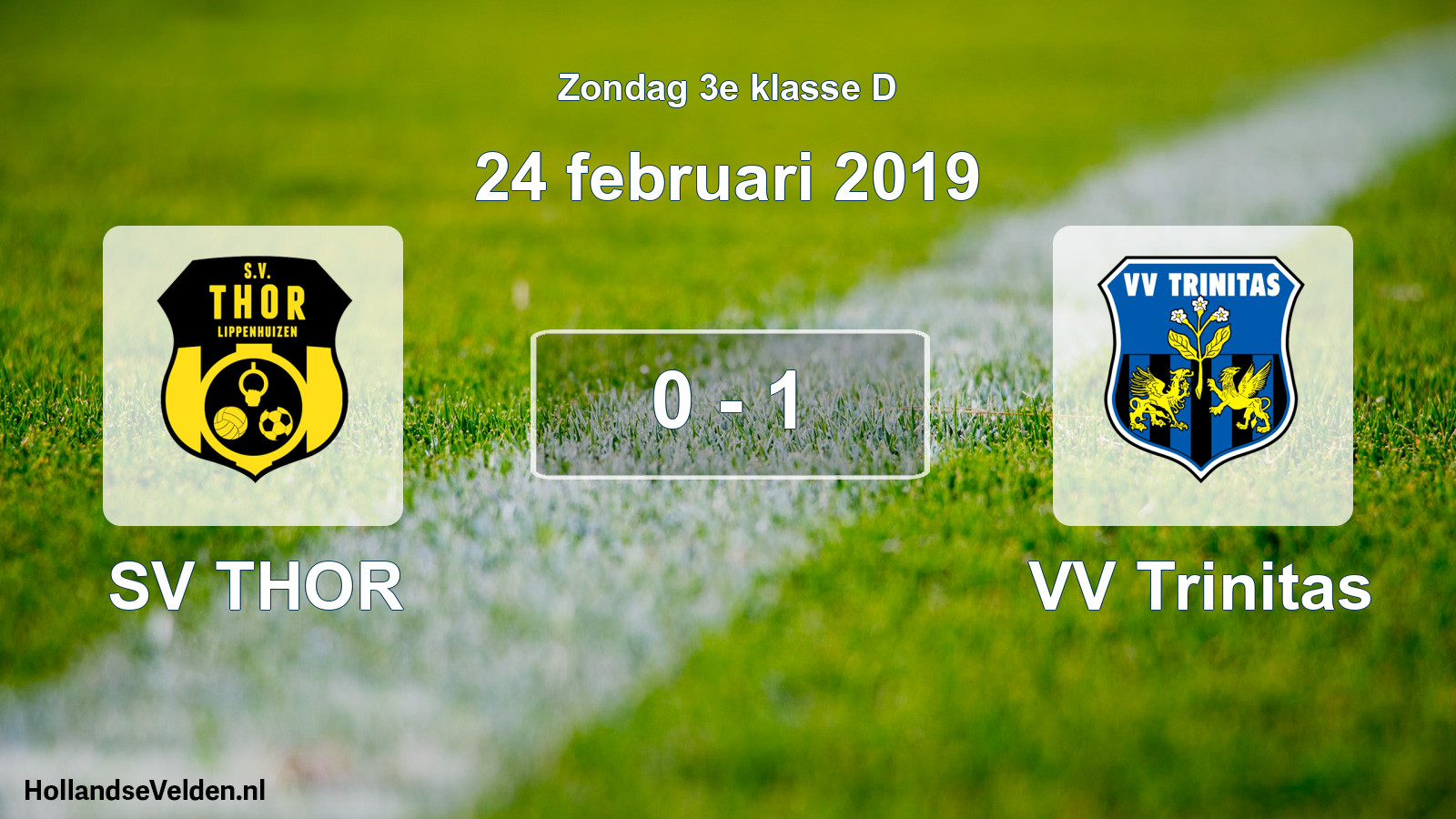 Total number of matches played: SV THOR - VV Trinitas 0 - 1 (24 February 2019)