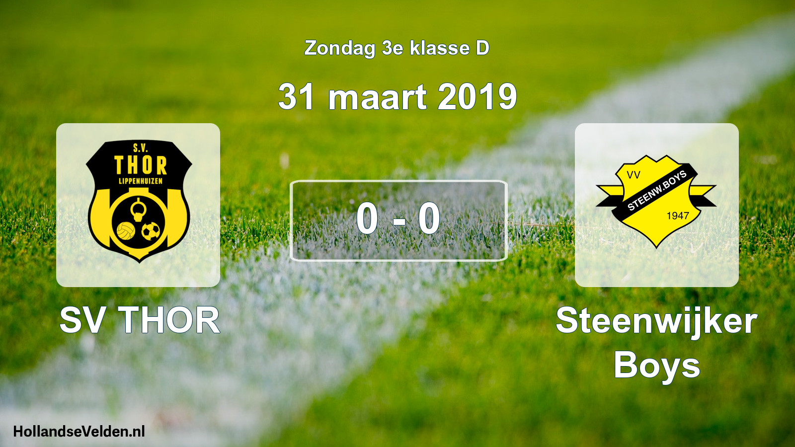 Total number of matches played: SV THOR - Steenwijker Boys 0 - 0 (31 March 2019)