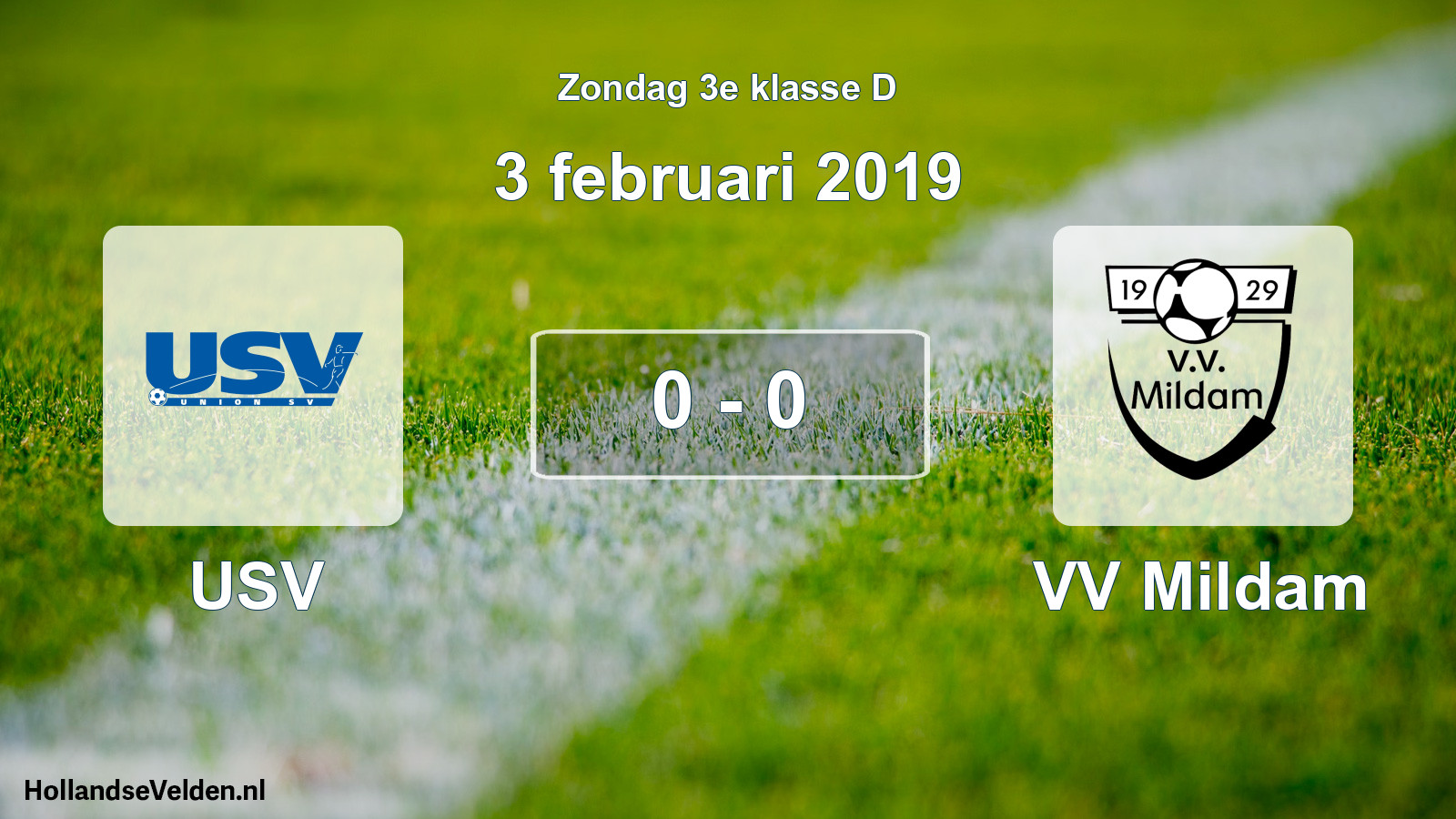 Total number of matches played: USV - VV Mildam 0 - 0 (3 February 2019)
