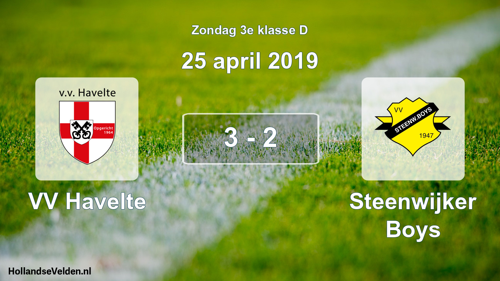 Total number of matches played: VV Havelte - Steenwijker Boys 3 - 2 (25 April 2019)