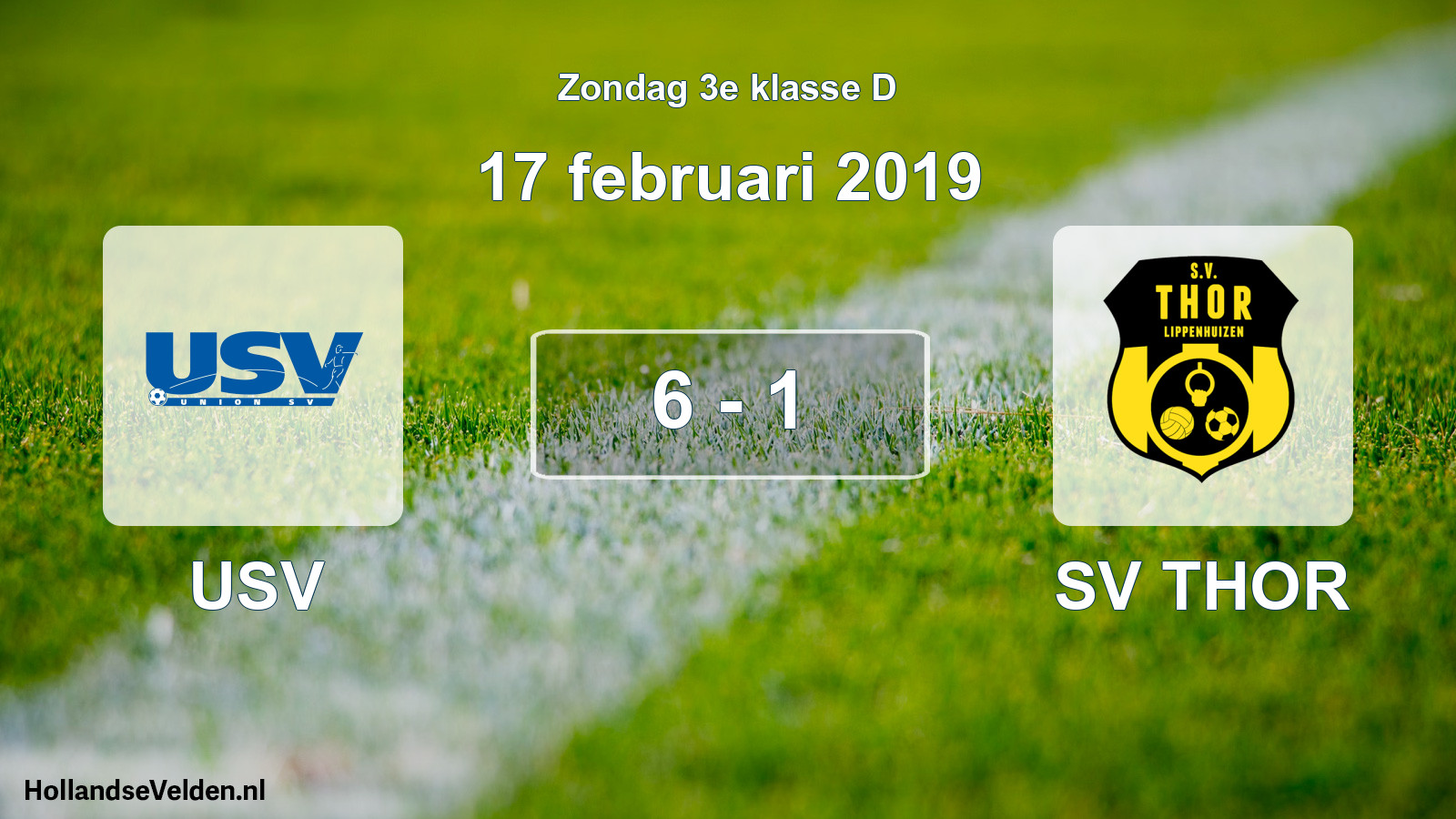 Total number of matches played: USV - SV THOR 6 - 1 (17 February 2019)