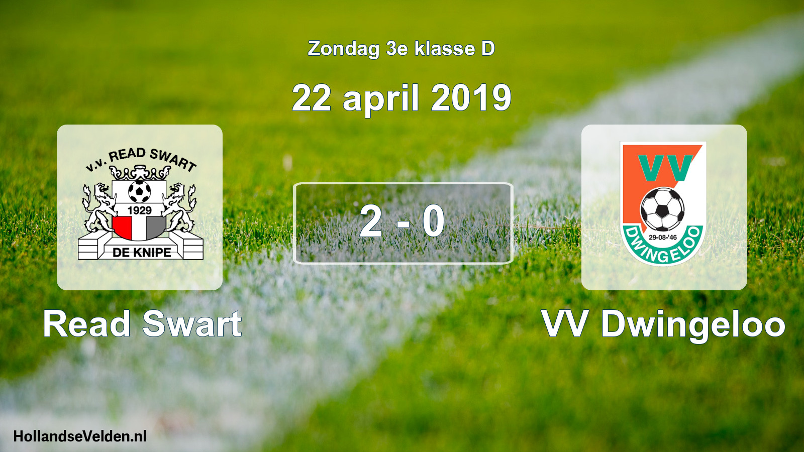 Total number of matches played: Read Swart - VV Dwingeloo 2 - 0 (22 April 2019)