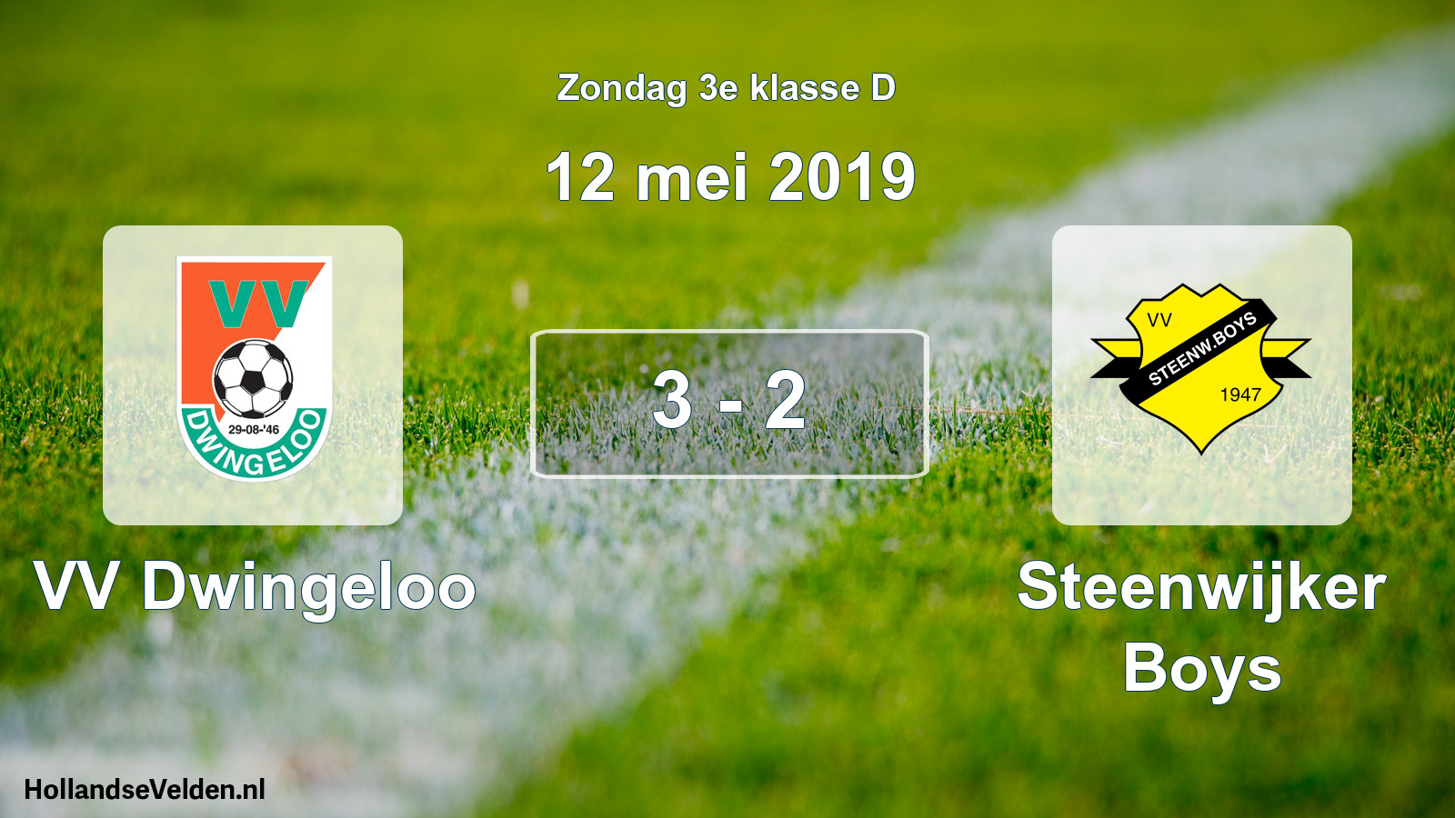 Total number of matches played: VV Dwingeloo - Steenwijker Boys 3 - 2 (12 May 2019)