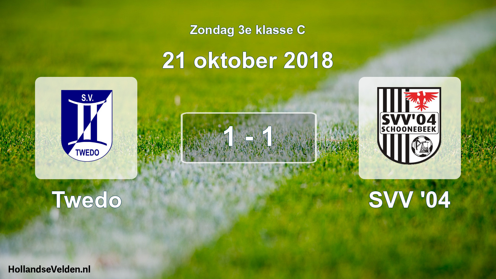 Total number of matches played: Twedo - SVV '04 1 - 1 (21 October 2018)