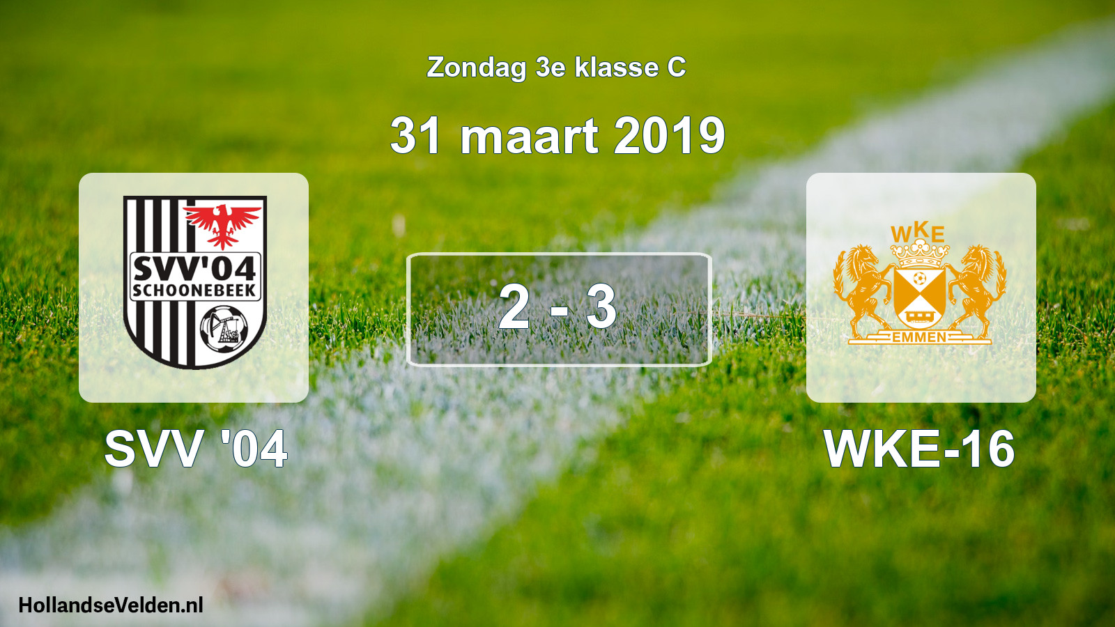 Total number of matches played: SVV '04 - WKE-16 2 - 3 (31 March 2019)