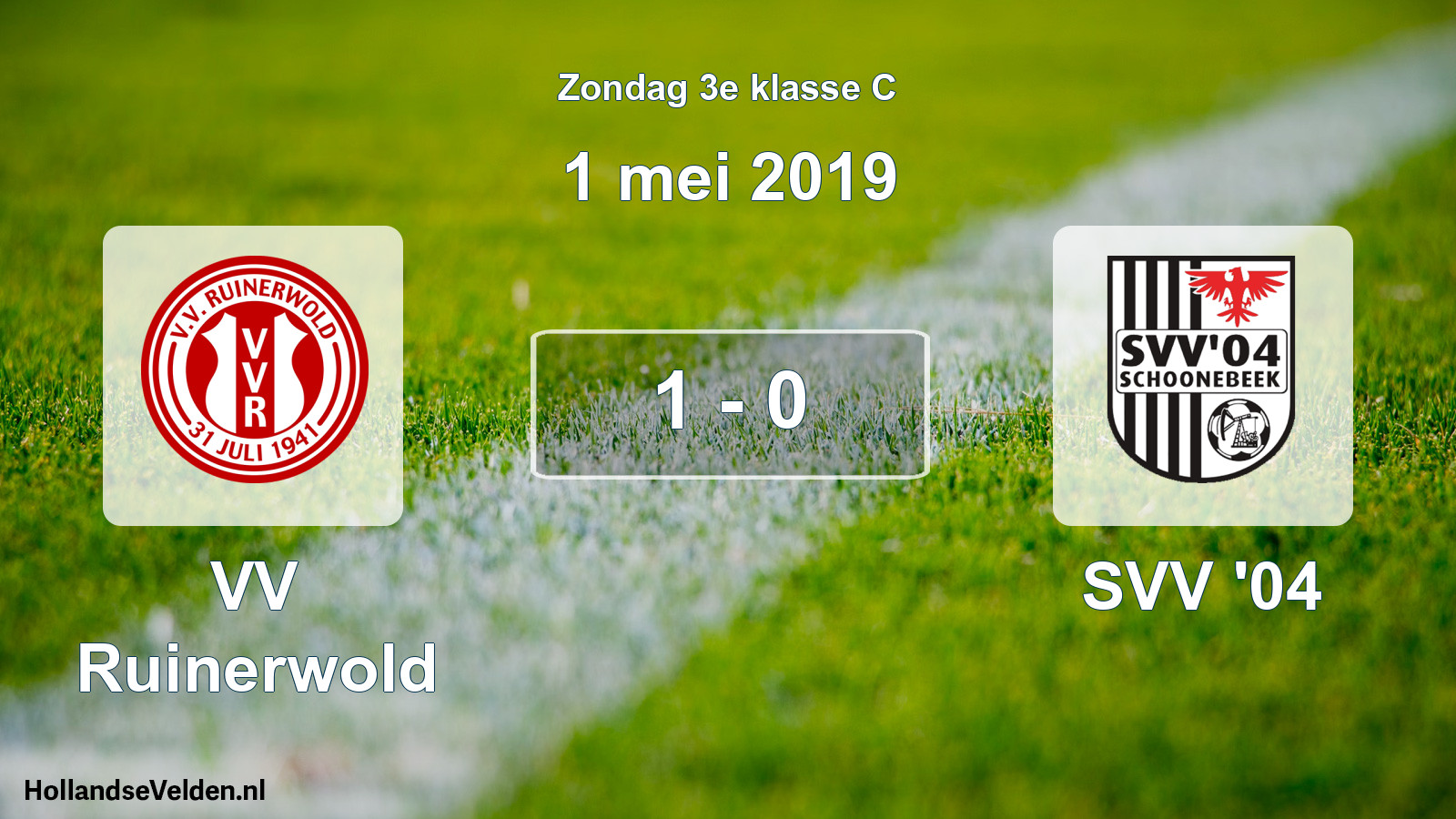 Total number of matches played: VV Ruinerwold - SVV '04 1 - 0 (1 May 2019)