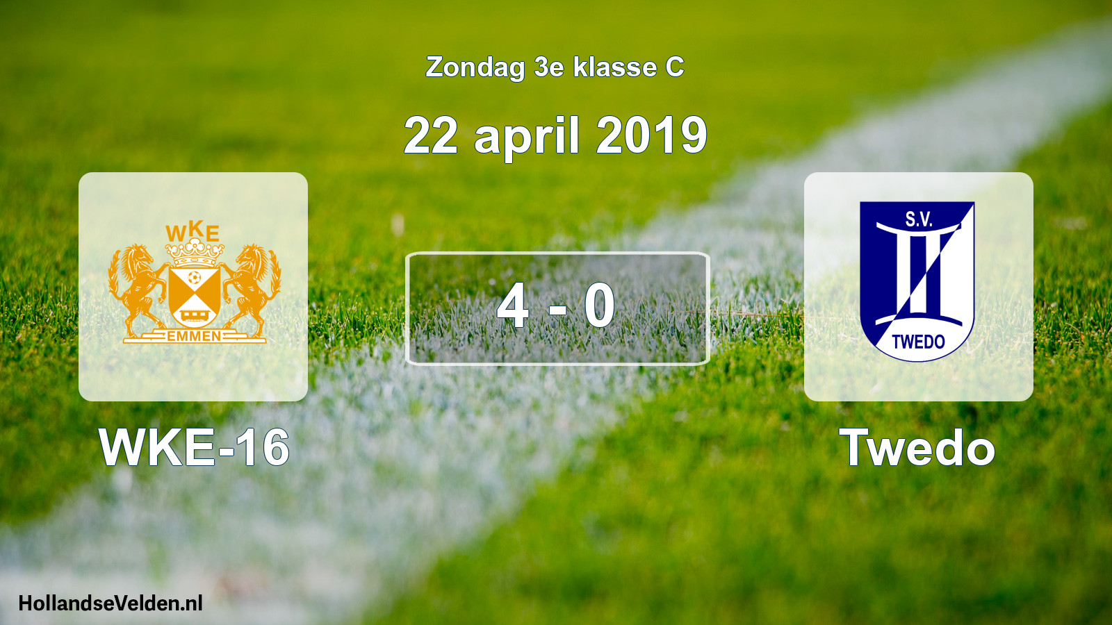 Total number of matches played: WKE-16 - Twedo 4 - 0 (22 April 2019)