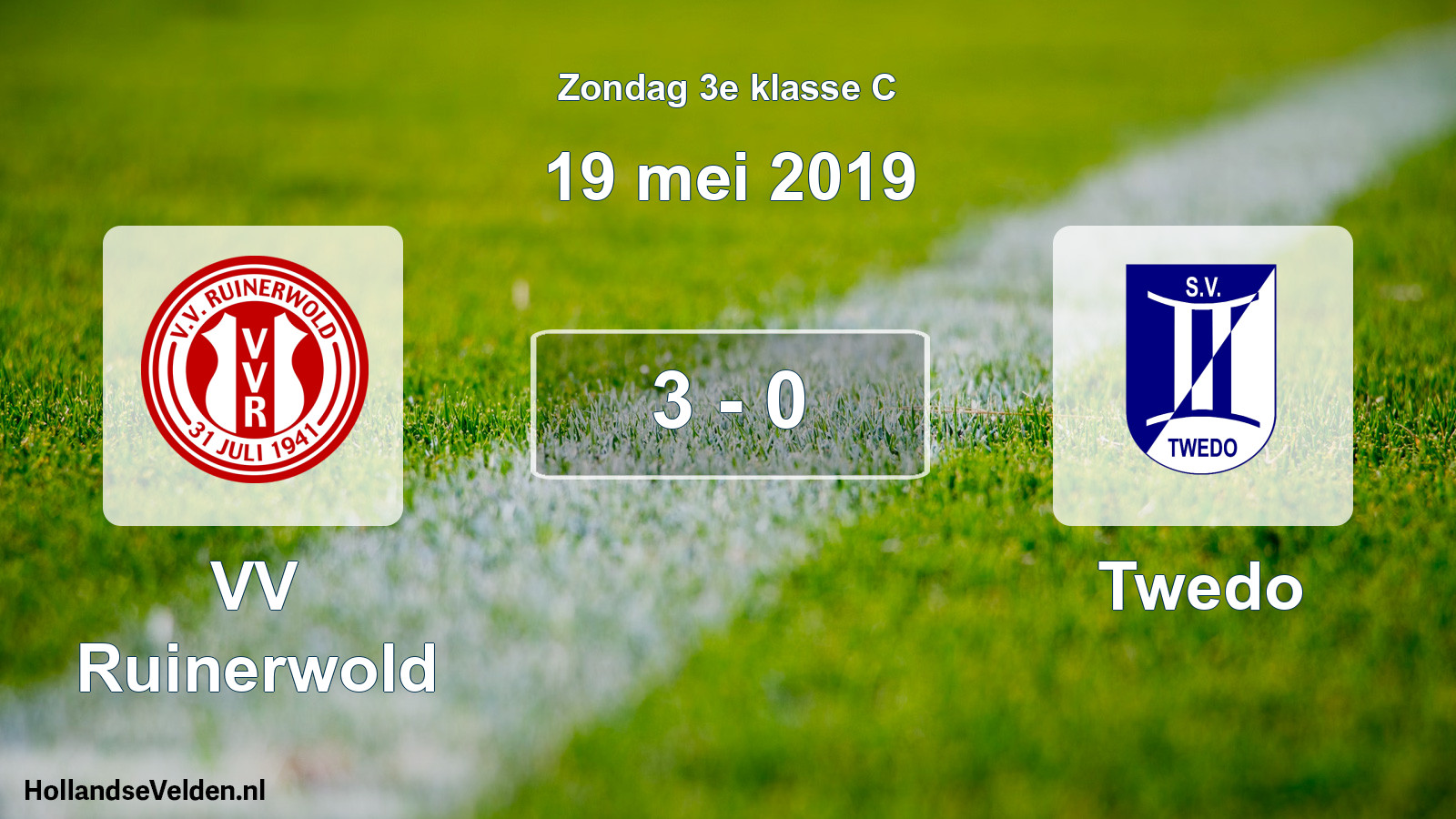 Total number of matches played: VV Ruinerwold - Twedo 3 - 0 (19 May 2019)