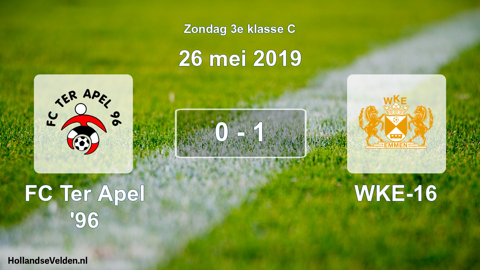 Total number of matches played: FC Ter Apel '96 - WKE-16 0 - 1 (26 May 2019)