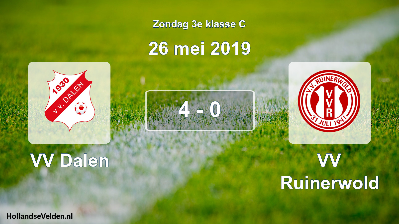 Total number of matches played: VV Dalen - VV Ruinerwold 4 - 0 (26 May 2019)