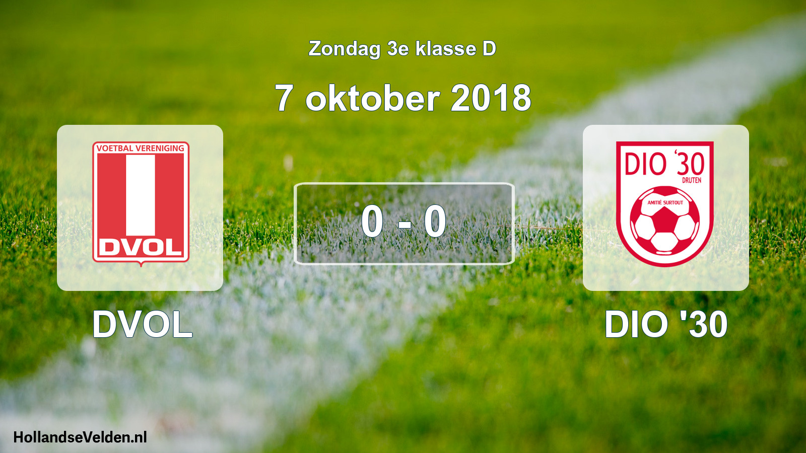 Total number of matches played: DVOL - DIO '30 0 - 0 (7 October 2018)