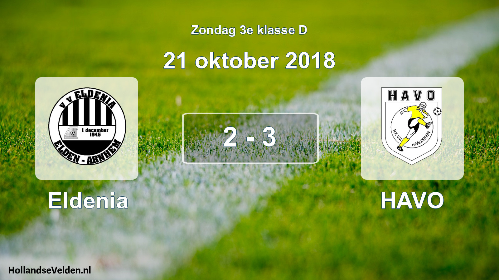 Total number of matches played: Eldenia - HAVO 2 - 3 (21 October 2018)