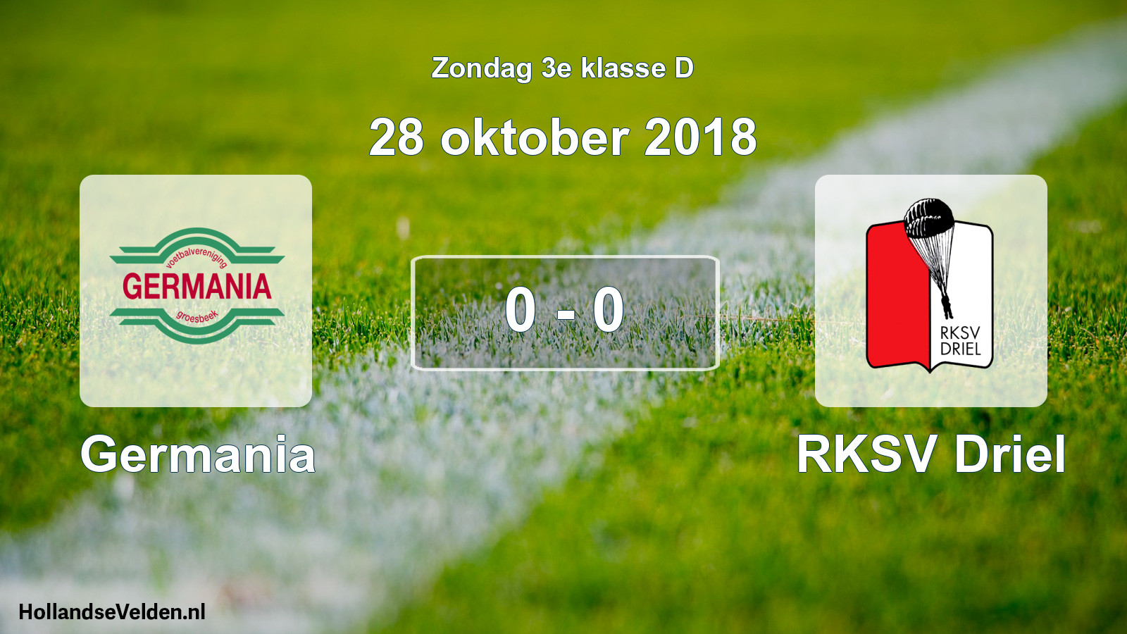 Total number of matches played: Germania - RKSV Driel 0 - 0 (28 October 2018)