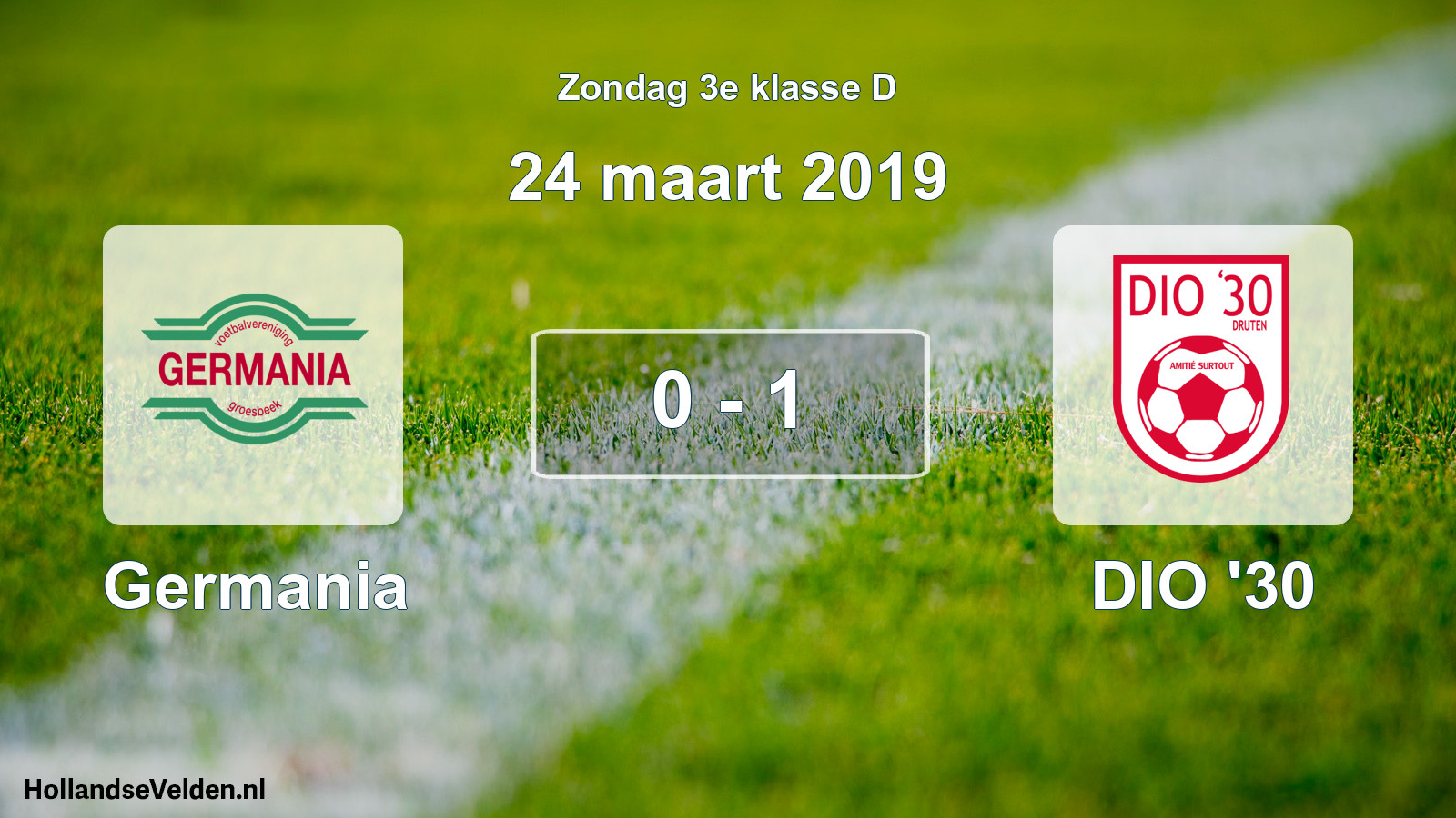 Total number of matches played: Germania - DIO '30 0 - 1 (24 March 2019)