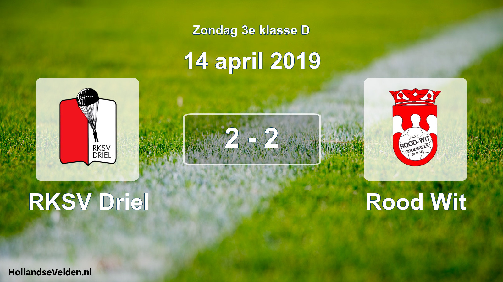 Total number of matches played: RKSV Driel - Rood Wit 2 - 2 (14 April 2019)