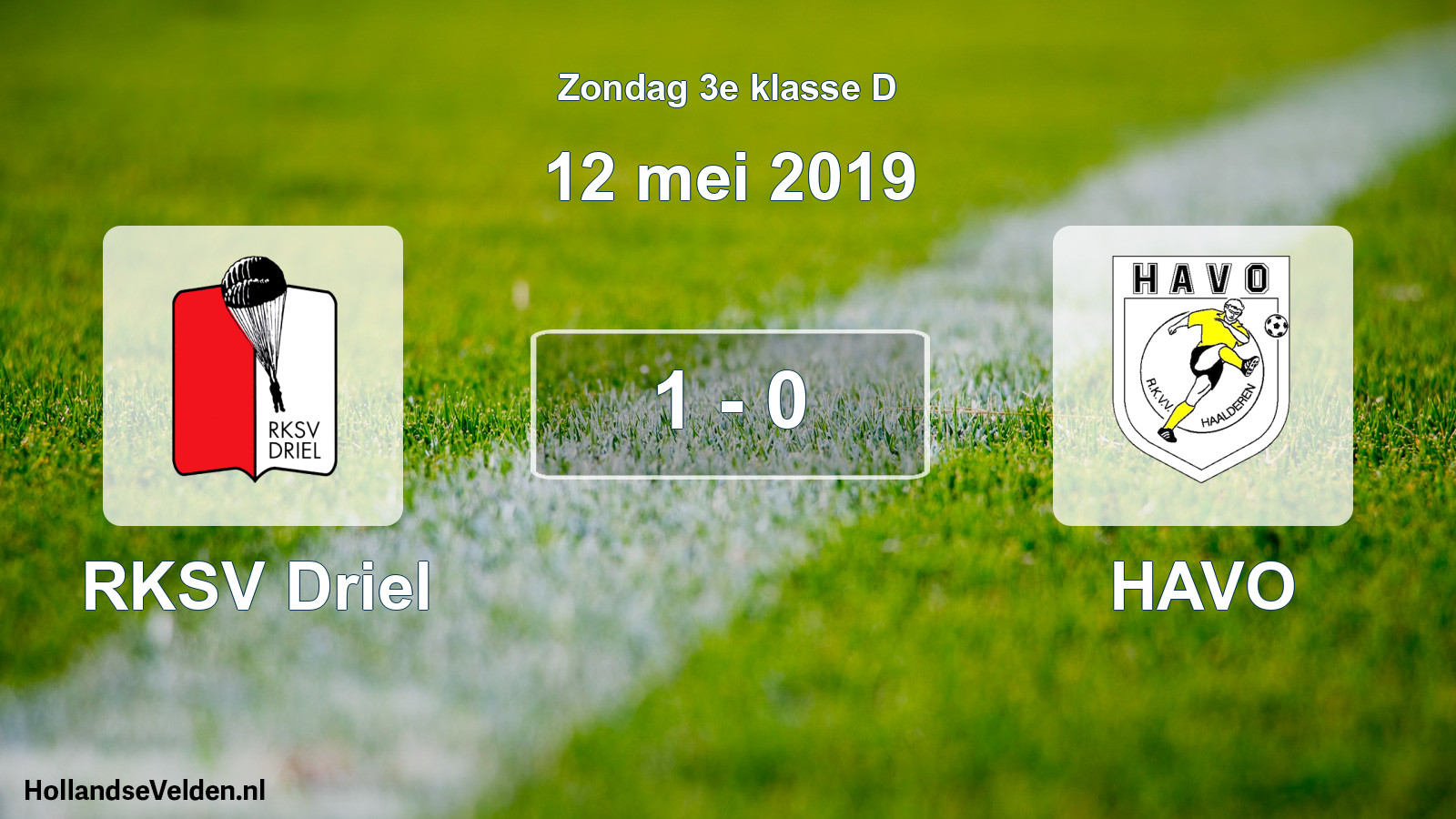 Total number of matches played: RKSV Driel - HAVO 1 - 0 (12 May 2019)