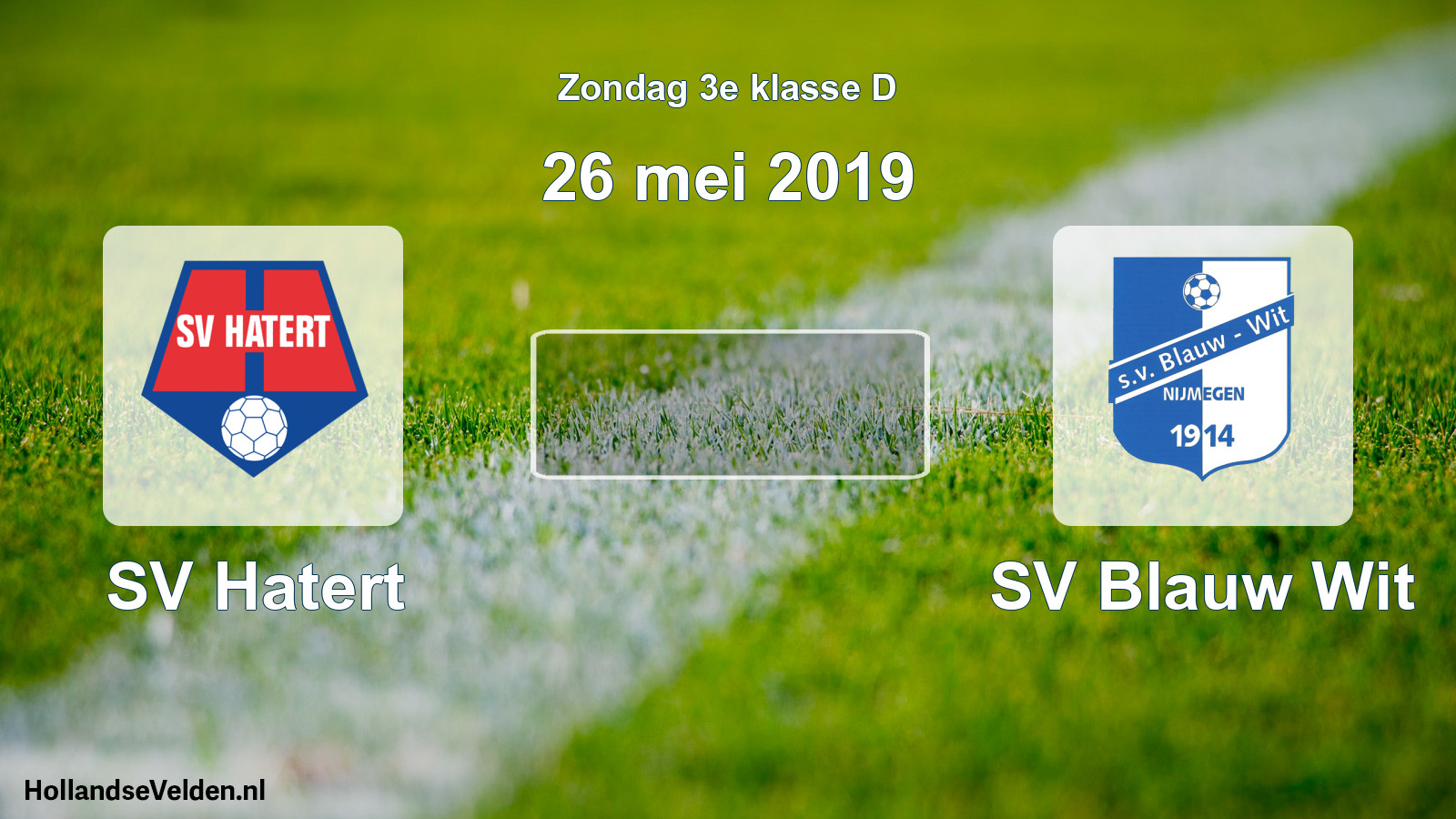 Scheduled Match: SV Hatert - SV Blauw Wit (26 May 2019)