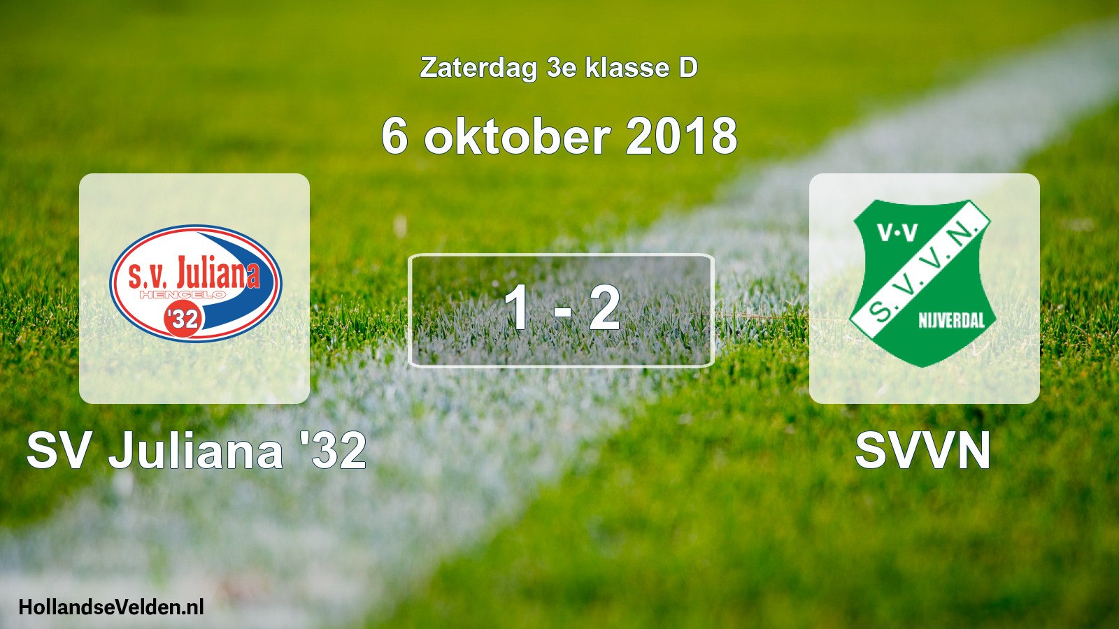 Total number of matches played: SV Juliana '32 - SVVN 1 - 2 (6 October 2018)