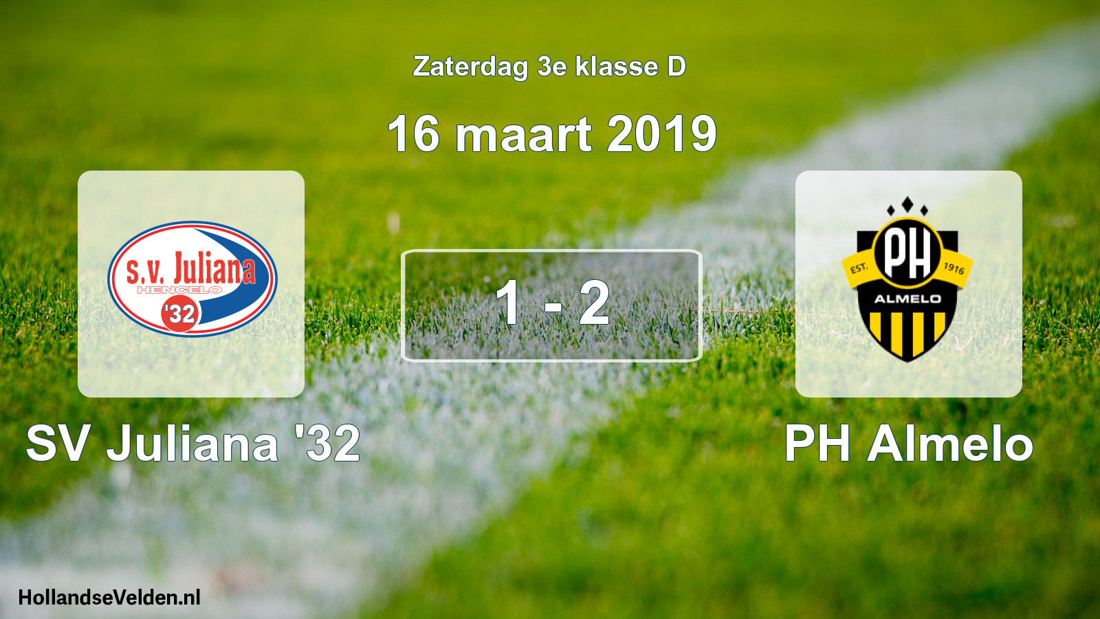 Total number of matches played: SV Juliana '32 - PH Almelo 1 - 2 (16 March 2019)