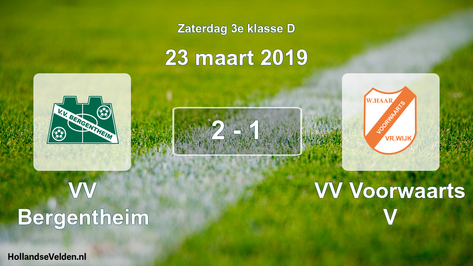 Total number of matches played: VV Bergentheim - VV Voorwaarts V 2 - 1 (23 March 2019)
